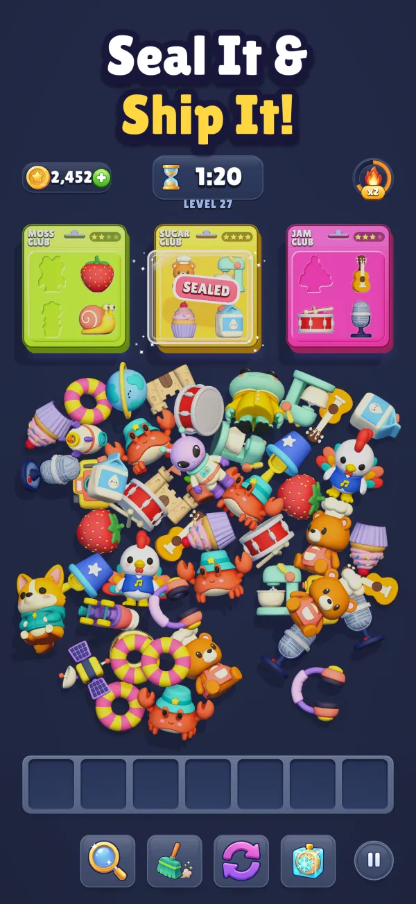 Seal It and Ship It! A full Sugar Club pack sealed with a SEALED stamp